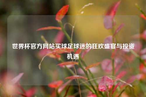 世界杯官方网站买球足球迷的狂欢盛宴与投资机遇